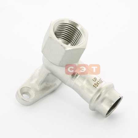 Водорозетка одинарная пресс нержавеющая  15 х 1/2"  UniFitt